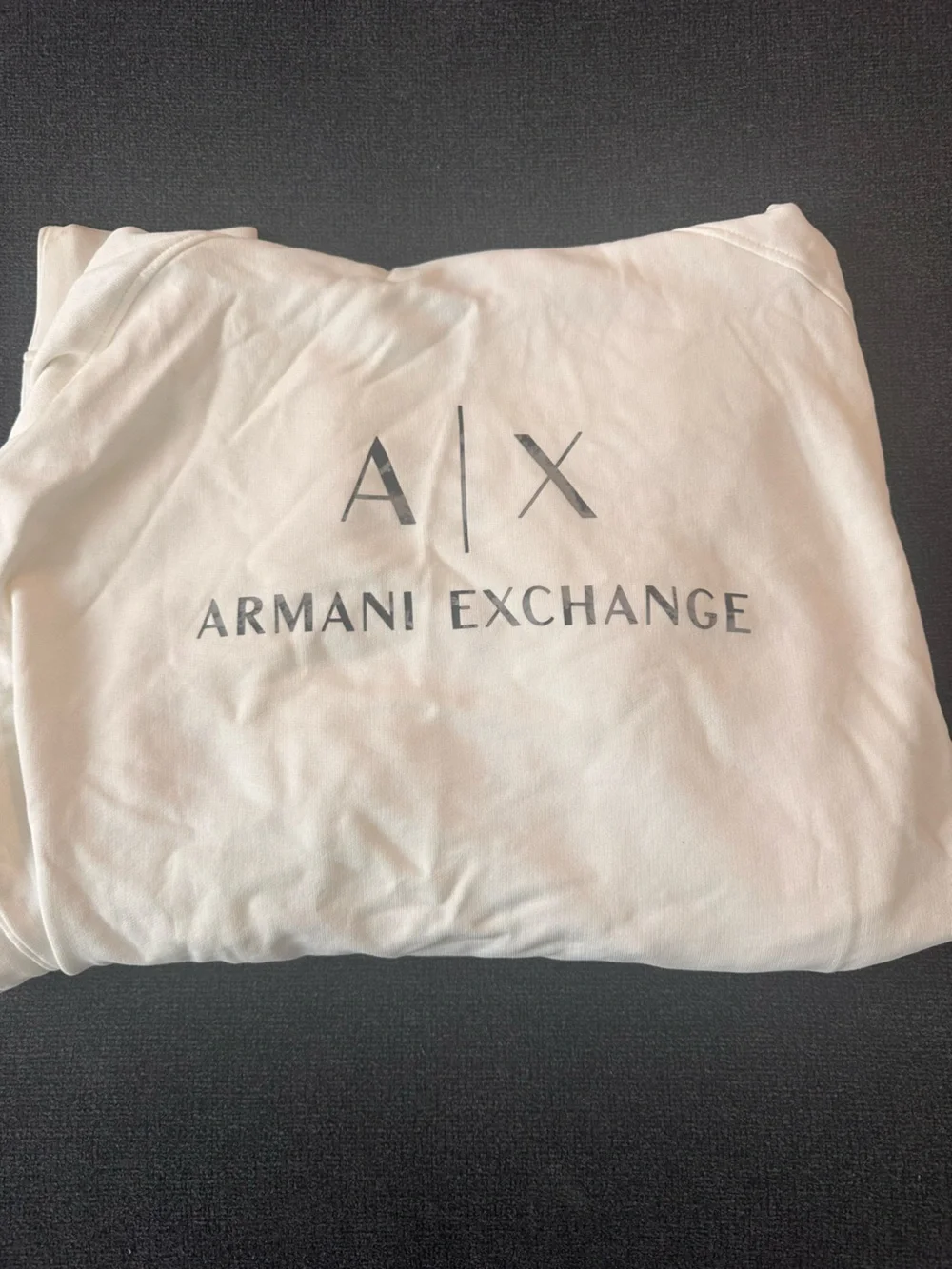 Armani Exchange A|X Off White Logo Hoodie